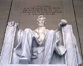 Abraham Lincoln (1809-65) from the foot of the chair 1914-20