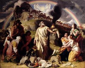Noah's Sacrifice, 1847-53 (oil on canvas) 19th