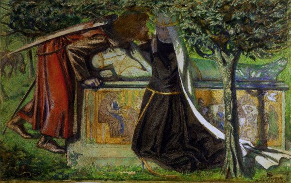 Lancelot at King Arthur s tomb/ Rossetti von Dante Gabriel Rossetti