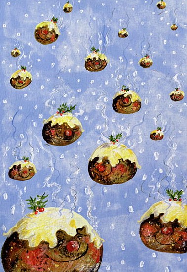 Christmas Puddings (gouache on paper)  von David  Cooke