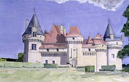 Chateau de Bannes, 1996 (w/c)  von David  Herbert