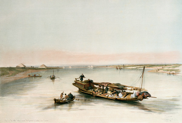 Nil mit Sklavenboot von David Roberts