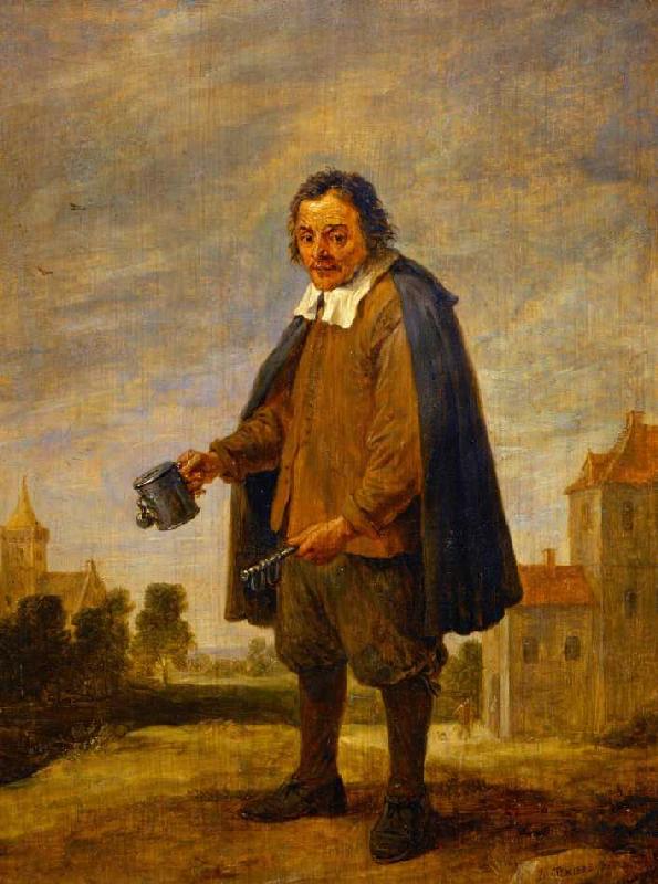 Der Sammler mit einer Rassel in der Hand von David Teniers