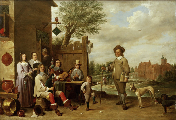 D.Teniers, Lanschaft mit Familie von David Teniers