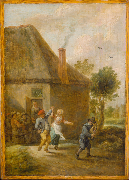 Tanzende Bauern vor einem Wirtshaus von David Teniers d. J.