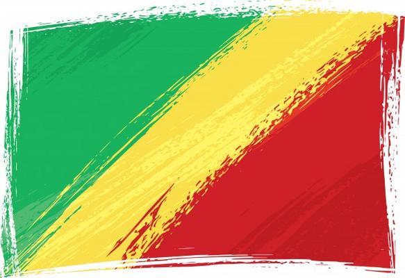 Grunge Congo flag von Dawid Krupa