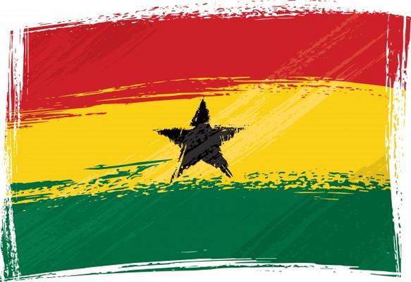 Grunge Ghana flag von Dawid Krupa