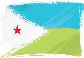Grunge Djibouti flag