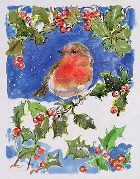 Christmas Robin, 1996 (w/c) 