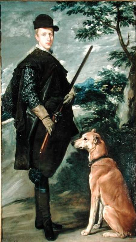 Portrait of Cardinal Infante Ferdinand (1609-41) of Austria with Gun and Dog von Diego Rodriguez de Silva y Velázquez
