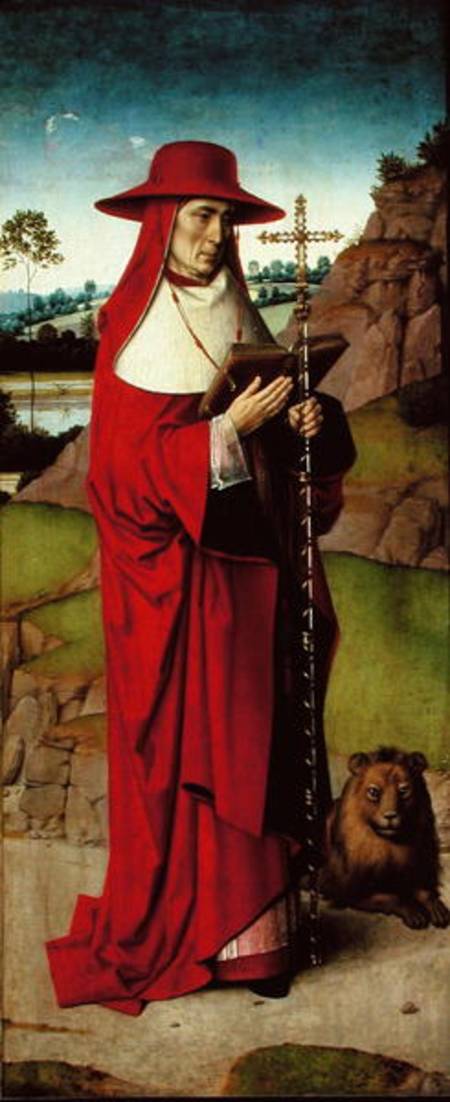 St. Jerome, right hand panel from the Triptych of St. Erasmus von Dieric Bouts d. Ä.