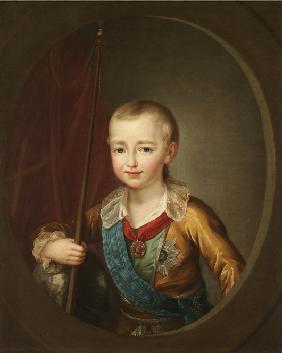 Porträt des Großfürsten Alexander Pawlowitsch (Alexander I.) als Kind