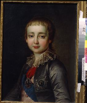 Porträt des Kaisers Alexander I. (1777-1825) als Kind