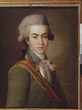 Porträt von Fürst Iwan Michajlowitsch Dolgorukow (1764-1823) 1782