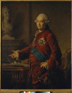 Porträt von Vize-Kanzler Fürst Alexander Michajlowitsch Golizyn (1723-1807) 1772