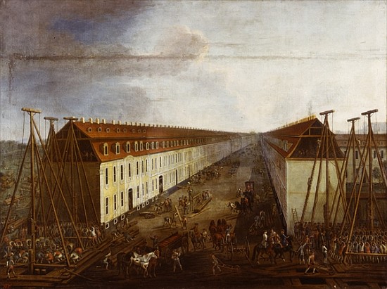 Building works on Friedrichstrasse in Berlin, c.1735 von Dismar Degen