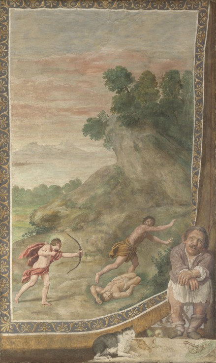 Apollo totet die Zyklopen (Fresko aus Villa Aldobrandini) von Domenichino (eigentl. Domenico Zampieri)