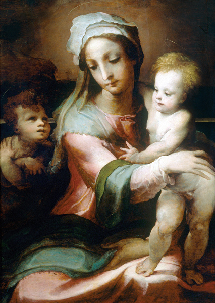 Madonna und Kind mit dem Johannesknaben von Domenico Beccafumi