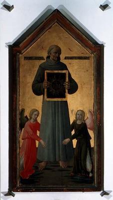 St. Bernardino of Siena (tempera on panel) 16th