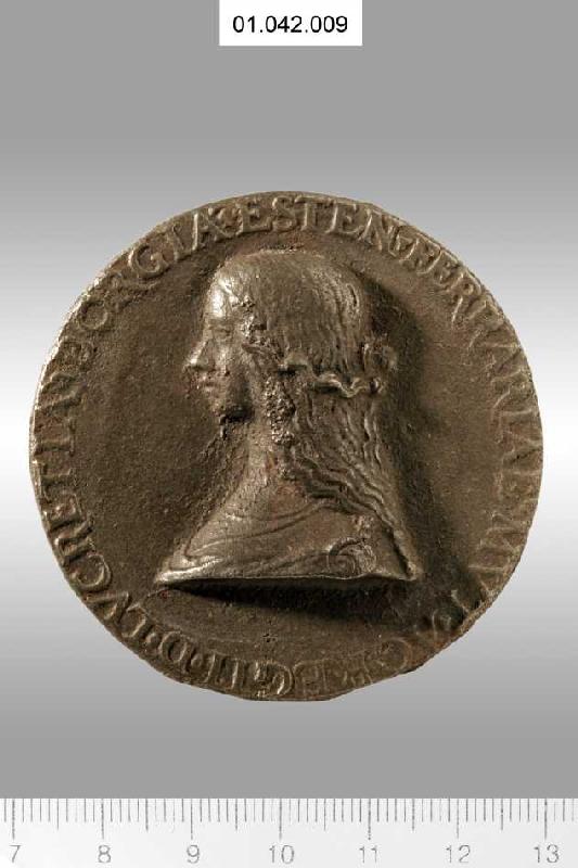Medaille auf Lucretia de' Medici. Münzstand Ferrara 1558 (siehe auch Bildnummer 35362) von Domenico Poggini