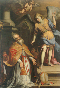 Der Hl. Romulus und ein Engel. von Domenico Salvi