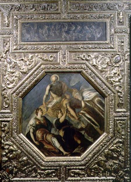 Doge G. Priuli Receiving Justice von Domenico Tintoretto