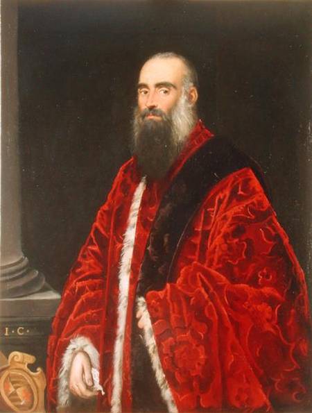 Portrait of a Contarini Procurator von Domenico Tintoretto