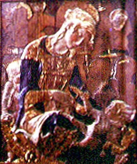Madonna and Child (polychrome plaster, wood, leather von Donatello