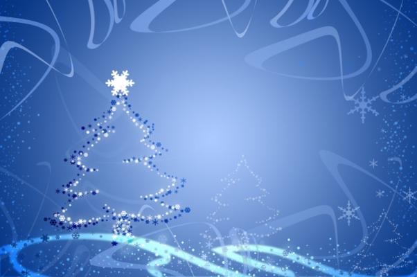 blaue illustration zu weihnachten von Doreen Salcher