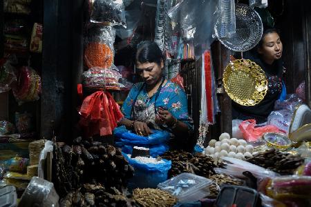 Assn Bazar Markt bei Nacht,Kathmandu