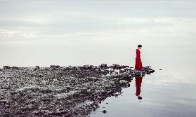 rotes Kleid