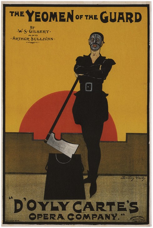 Plakat für die Oper "The Yeomen of the Guard" von Gilbert und Sullivan von Dudley Hardy