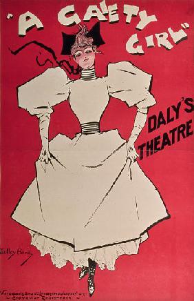 Poster advertising 'A Gaiety Girl' at the Daly's Theatre, Great Britain 1890s