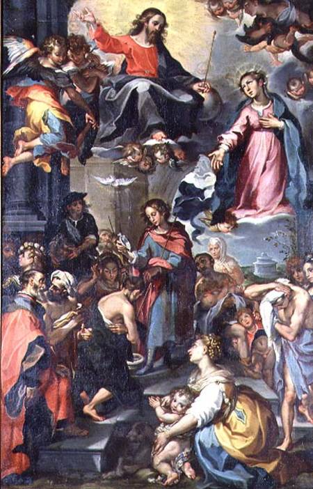 Baptism of Christ, in the manner of Barocci von Dutch School