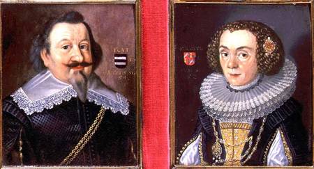 Portrait of a Man and his Wife von Dutch School
