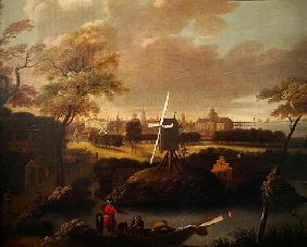 View of New York (oil on canvas) 1806