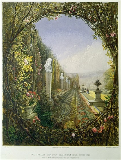The Trellis Window, Trentham Hall Gardens, from ''Gardens of England'', published 1857 von E. Adveno Brooke
