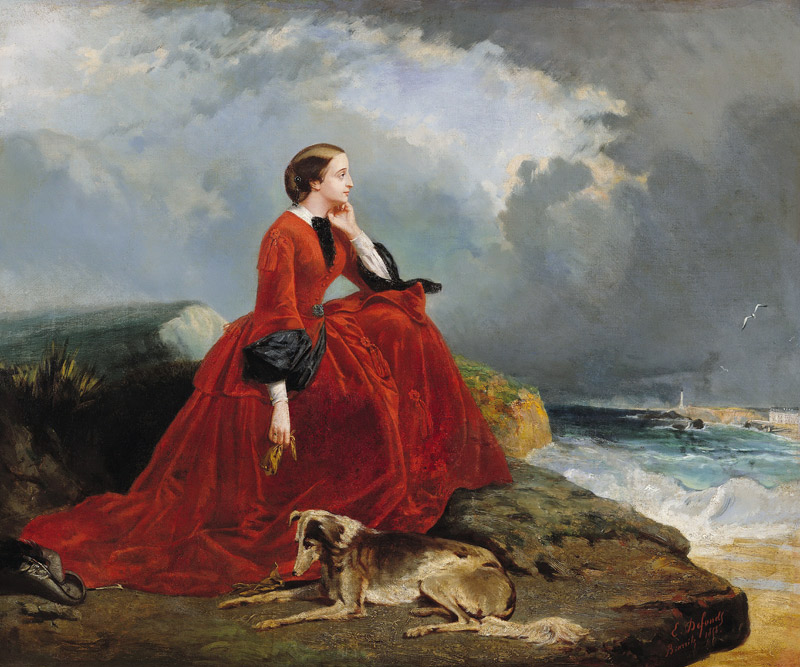 Empress Eugenie (1826-1920) at Biarritz von E. Defonds