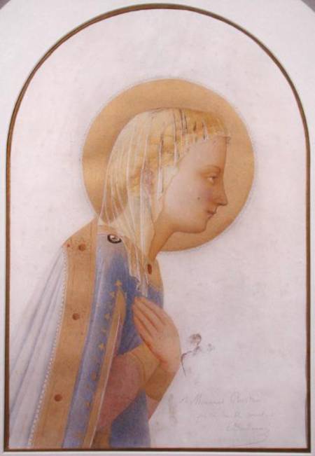 Portrait of the Madonna, after Fra Angelico (c.1387-1455) von E. Dieudonne