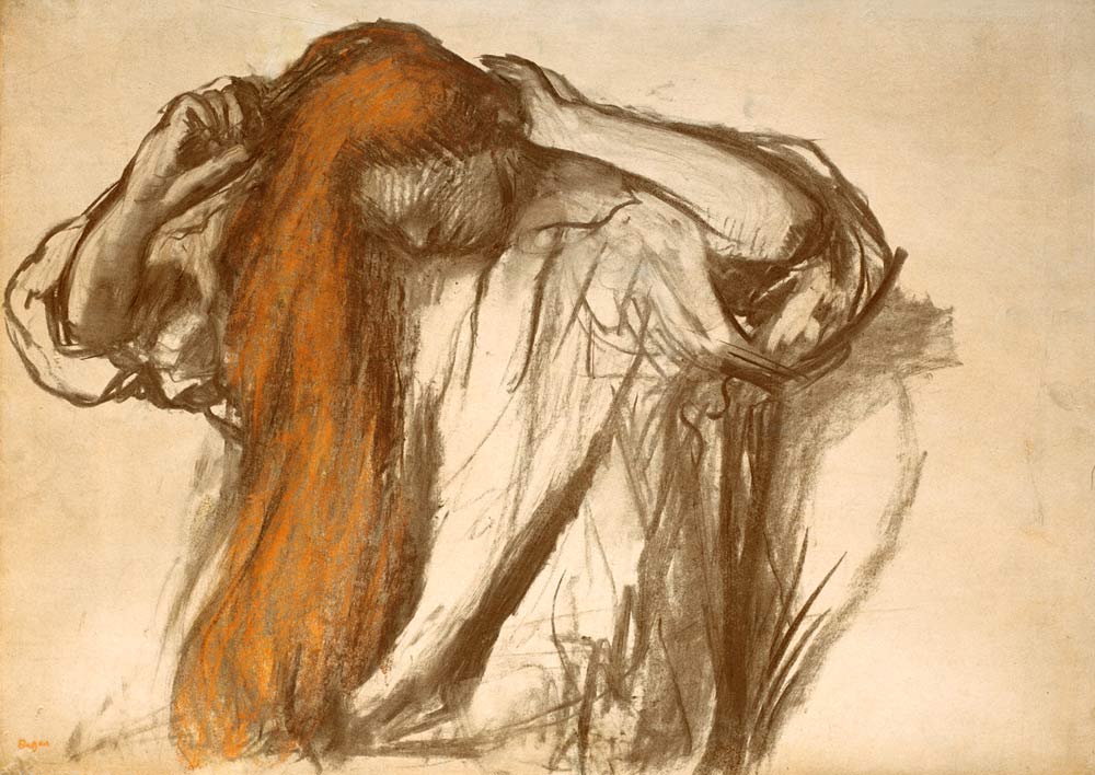 Sich kämmende Frau von Edgar Degas
