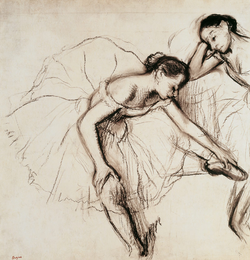 Two Dancers Resting von Edgar Degas