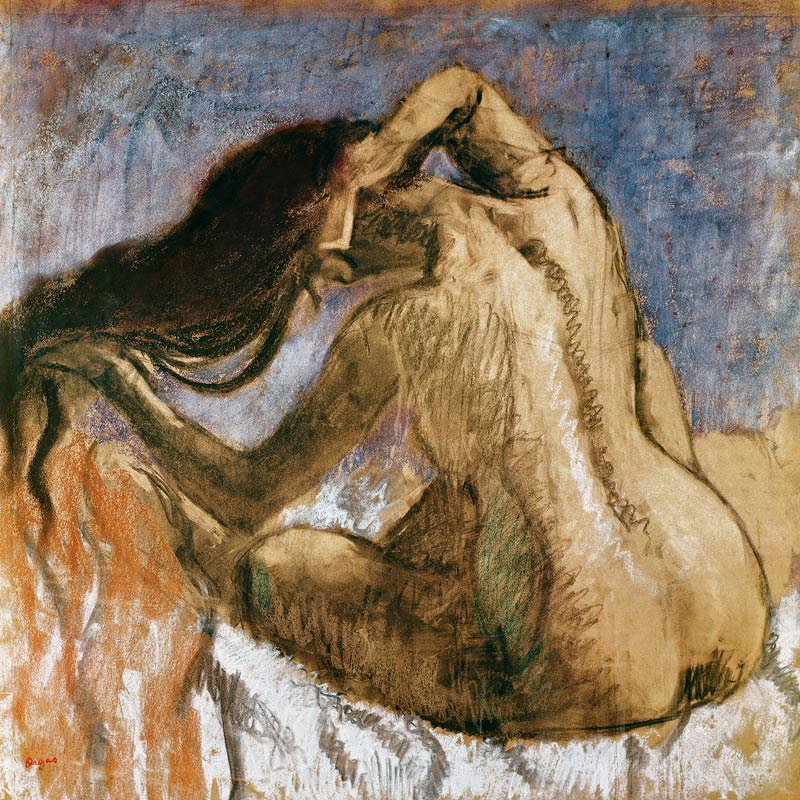 Woman Combing her Hair von Edgar Degas
