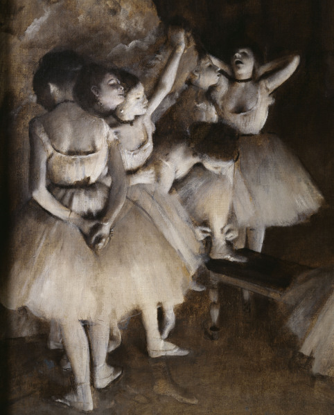 Ballettprobe auf der Bühne von Edgar Degas