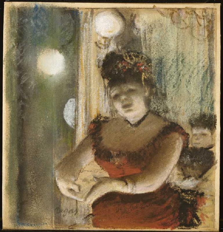 Chanteuse im Café von Edgar Degas
