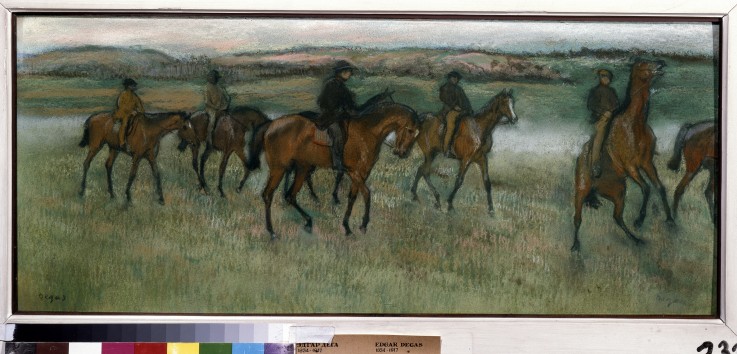 Die Turnübung der Rennpferde von Edgar Degas