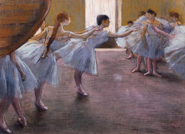 Ballettänzerinnen im Probesaal von Edgar Degas