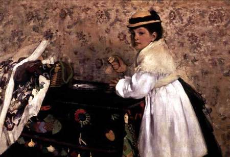 Portrait of Hortense Valpincon as a Child von Edgar Degas