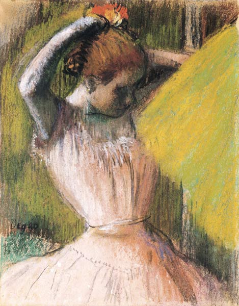 Sich frisierende Tänzerin von Edgar Degas