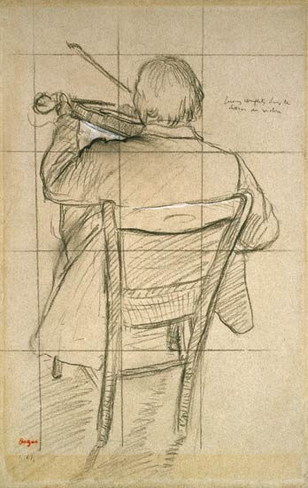 Study of a Violinist Seen from the Back von Edgar Degas
