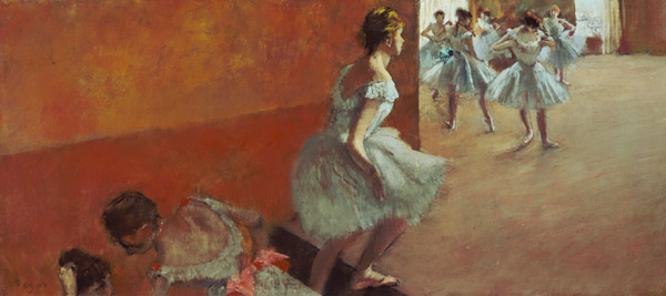 Tänzerinnen auf einer Treppe von Edgar Degas